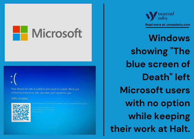 Windows showing The blue screen of Death left Microsoft users with no option while keeping their work at Halt