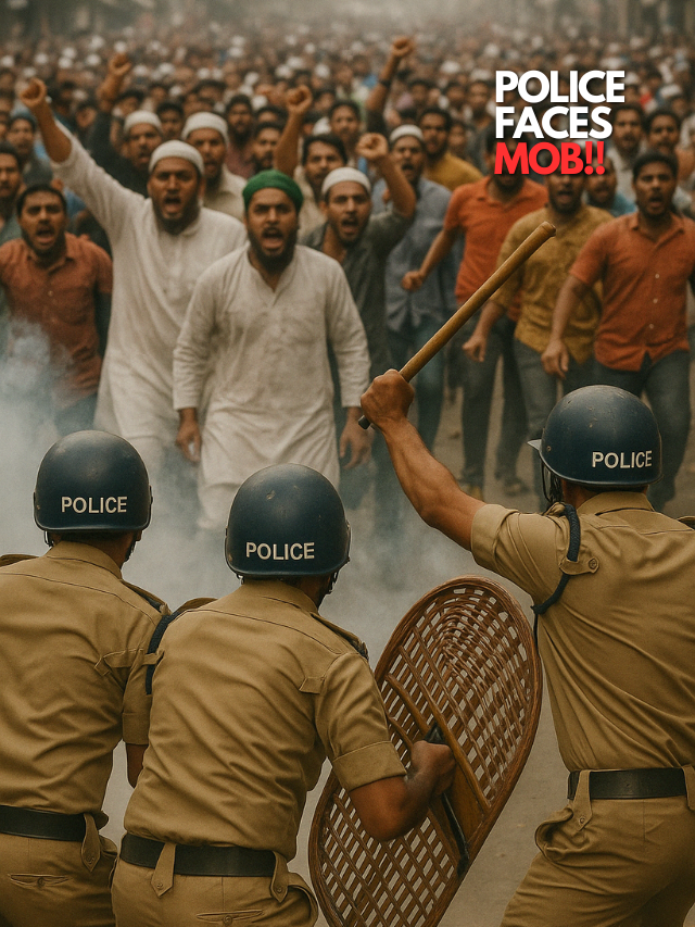 West Bengal Police Faces Mob of 10,000 During Violence