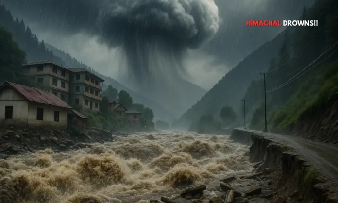 Himachal’s Rain Fury Flash Floods, Cloudbursts Leave 2 Dead and 20 Missing