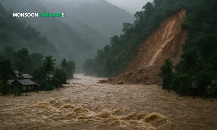 Northeast Reels as Monsoon Onslaught Turns Deadly 36 Dead, Over 5.5 Lakh Affected