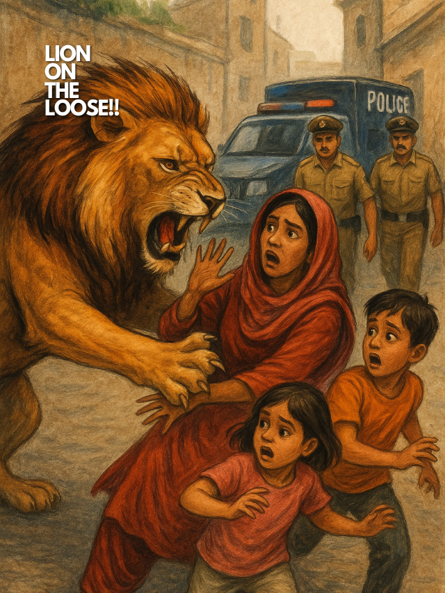 Pet Lion Attacks Woman, Kids in Lahore