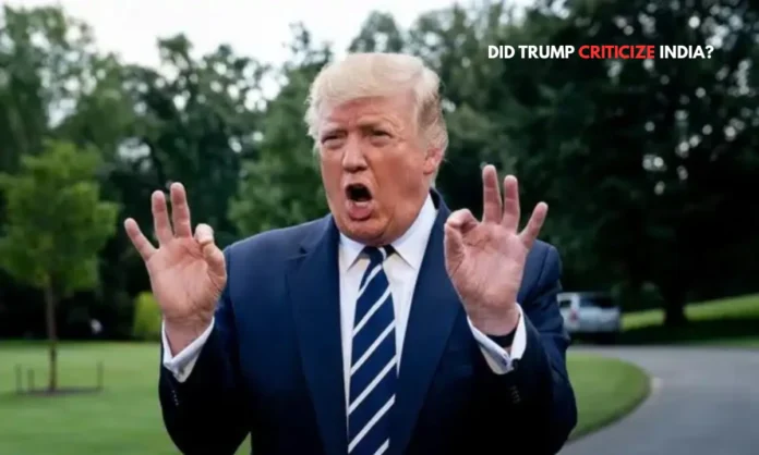 Trump Criticism of India US Tariffs and the Fallout Over Russia Ties