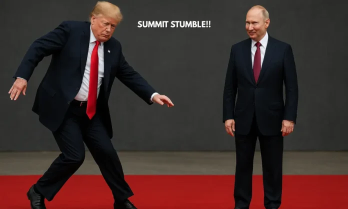 Trump Struggles to Walk During Alaska Summit With Putin