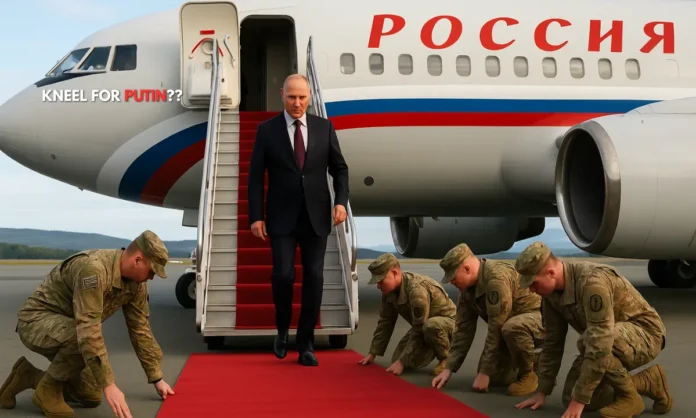 US Troops Kneel for Putin at Alaska Summit, Viral Image Sparks Global Debate