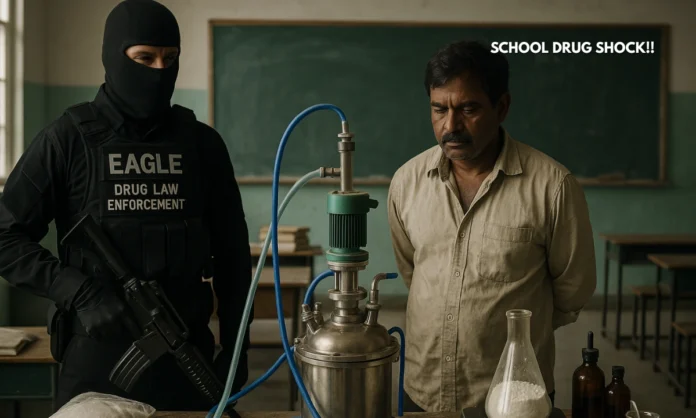 EAGLE Busts Alprazolam Manufacturing Unit Hyderabad School Operation Classrooms Converted Into Drug Factory