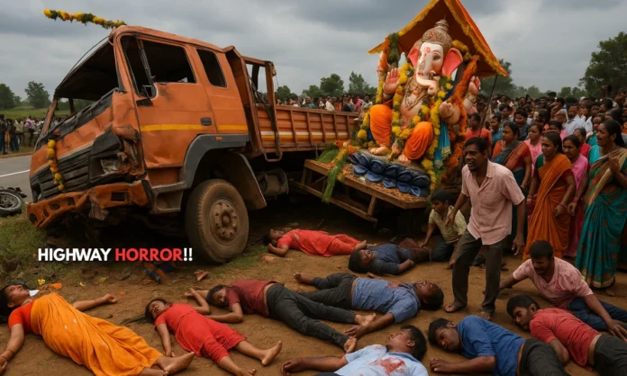 Hassan Ganesh Immersion Truck Accident Fatal Hassan Ganesh Immersion Truck Accident Claims Eight Lives in Karnatakas Religious Procession