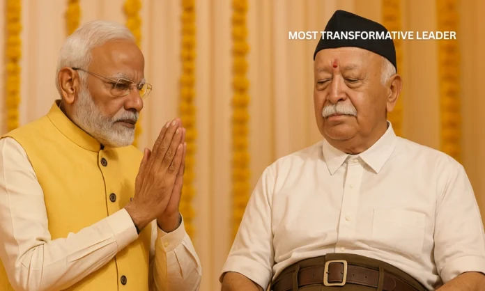 PM Modi Hails Mohan Bhagwats Most Transformative RSS Leadership on 75th Birthday