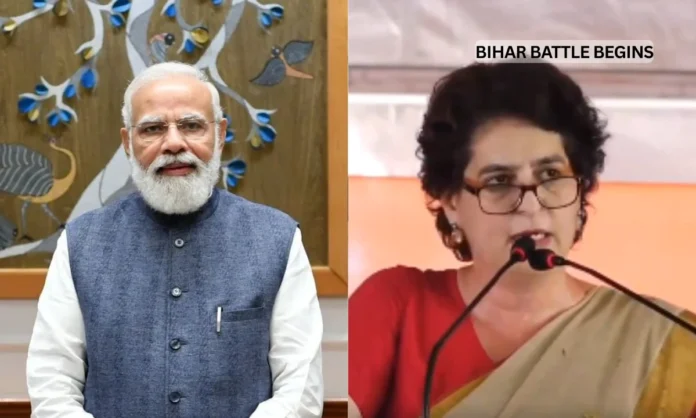 PM Modi vs Priyanka Gandhi Bihar Women Voters Political Contest Intensifies Ahead Of 2025 Assembly Elections