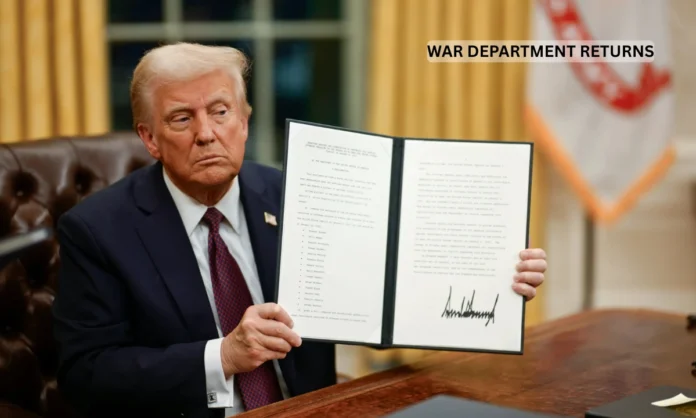 Trump Restores Department of War Name With Pentagon Executive Order