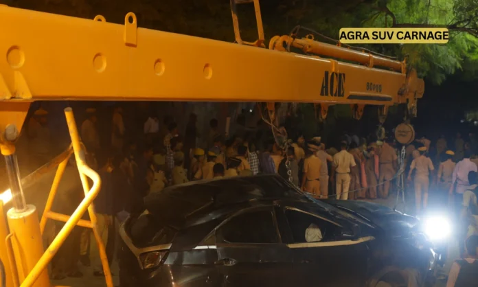 Agra SUV Accident Claims Five Lives as Speeding Vehicle Plows Through Pedestrians Agra SUV Accident Claims Five Lives as Speeding Vehicle Plows Through Pedestrians