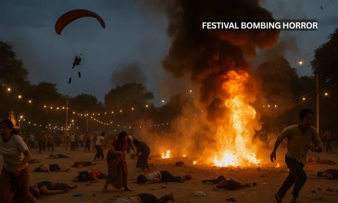 Myanmar Junta Paramotor Attack Claims 24 Lives in Devastating Buddhist Festival Bombing Myanmar Junta Paramotor Attack Claims 24 Lives in Devastating Buddhist Festival Bombing
