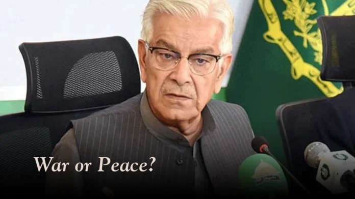 Afghan-Pak peace talks Khawaja Asif’s “war” warning tests fragile truce before Istanbul meeting Afghan-Pak peace talks Khawaja Asif’s “war” warning tests fragile truce before Istanbul meeting