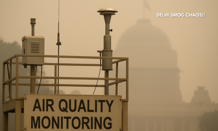Delhi AQI Monitoring Crisis Supreme Court Exposes Critical Delhi AQI Monitoring Crisis as Only 9 of 37 Stations Function During Diwali Delhi AQI Monitoring Crisis