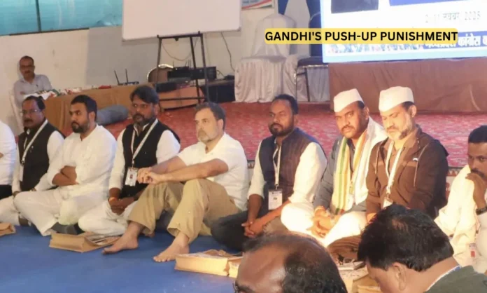 Rahul Gandhi Congress Training Leader Does 10 Push-Ups After Late Arrival at Madhya Pradesh Camp Rahul Gandhi Congress Training Leader Does 10 Push-Ups After Late Arrival at Madhya Pradesh Camp
